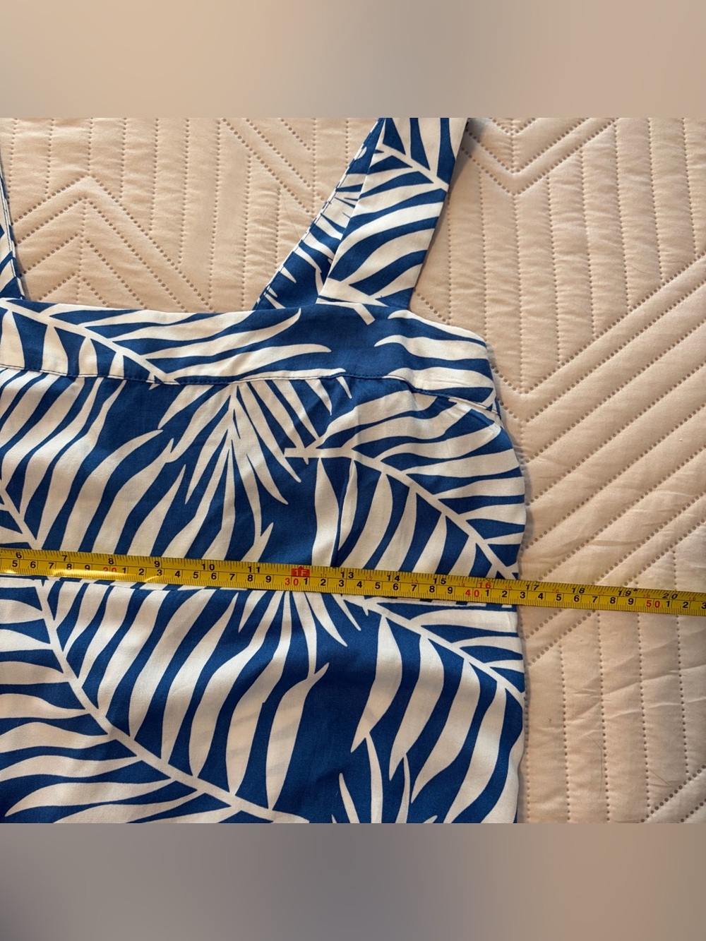 Vince Camuto Blue and White Palm-Print Maxi Dress - Picture 5 of 5